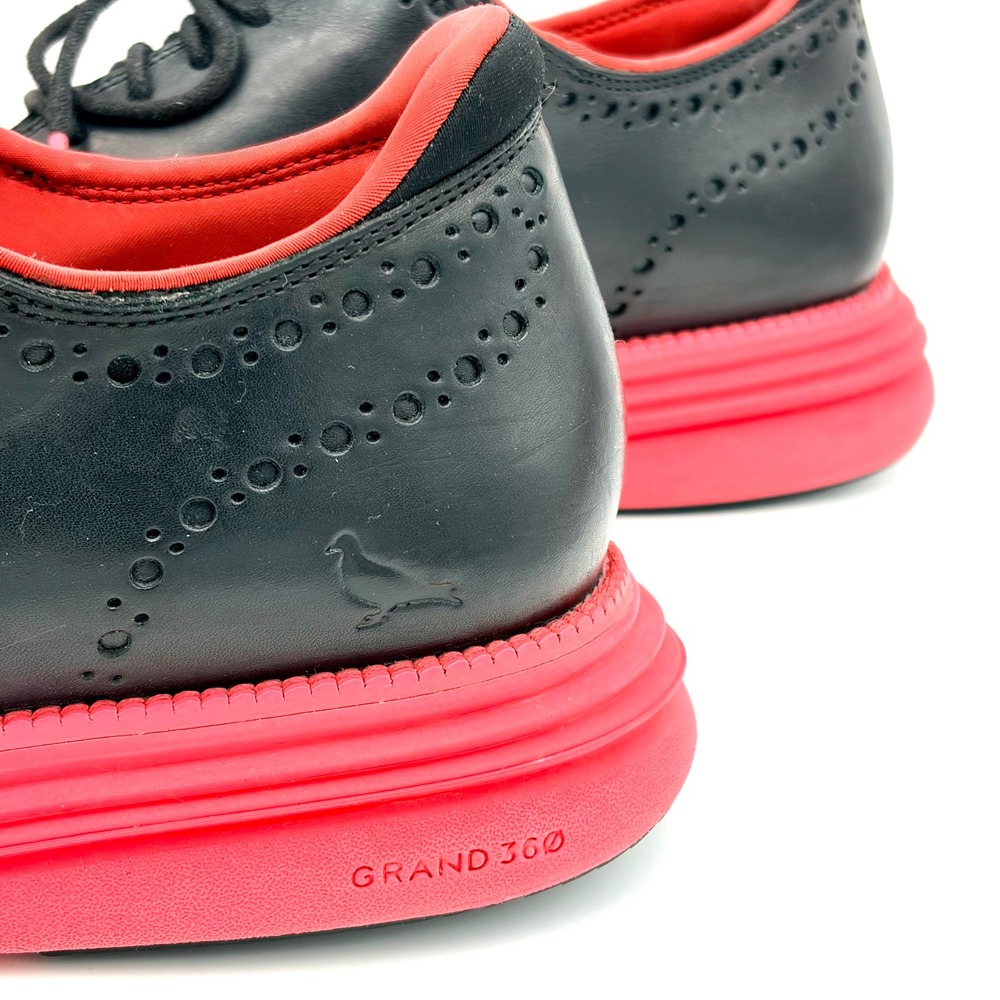 Cole Haan x Staple Pigeon OriginalGrand Wingtip Oxford Black Red Mens 12 Tech - Picture 5 of 12